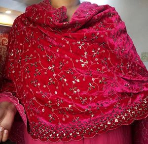 Sequin Gold Embroidered Velvet Dupatta