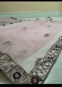 Pink Unstitched Lehenga Choli