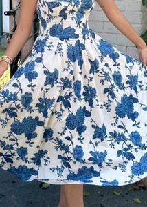 Floral Tie-Up Dress
