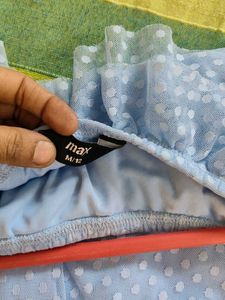 Cute Blue Ruffle Top