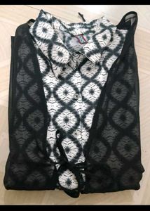 Stylish Black Jacket Kurta