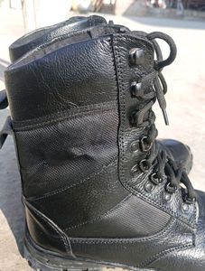 Black Leather Work Boots