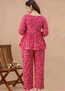 Pink Paisley Print Co-ord Set