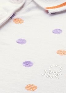 Benetton Polka Dot Polo Shirt