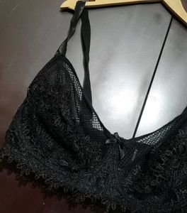 Black ⚫ Net Floral Bra For 42 Bust