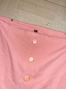 Pink Off-Shoulder Unused Peplum Top