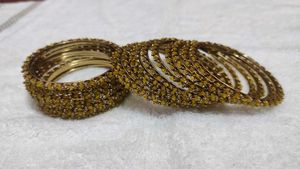 Mustered Beaded Bangle Set