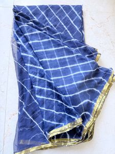 Unused Leriya Blue Saree