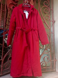 Oxxo Branded Long Jacket With Waist Belt