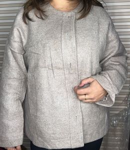 Beige Button-Down Jacket