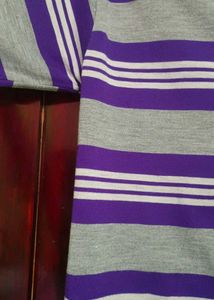Striped Purple Pocket T-Shirt