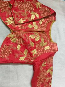 Gota Saree With Heavy Blouse