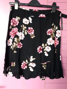 Black Printed Skirt