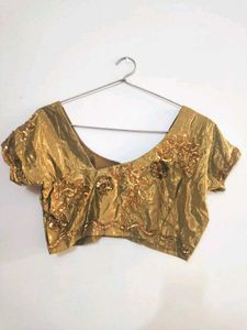 Readymade Pink Net Embroidered Saree with Blouse