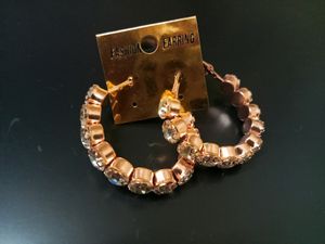 Sparkly Gold Hoop Earrings