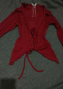 Offer❤️‍🔥Coquette 🎀SHRUG TOP/ Tie Up FAIRYCORE ❤