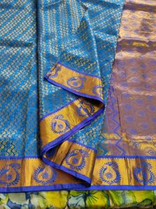 Blue & Gold Saree