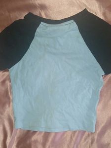 Blue Graphic Print Top