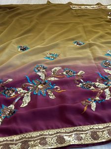 Georgette Saree with heavy sequin work