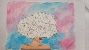 Abstract Woman Watercolor Painting- 1 sheet