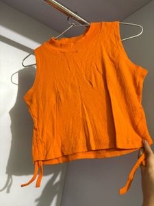 Orange Sleeveless Top