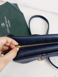 Oriflame Navy &amp; Beige Crossbody Bag