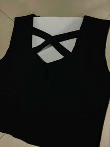 Deep Black Crop Top