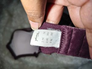 Lace Maroon Bra 34 C