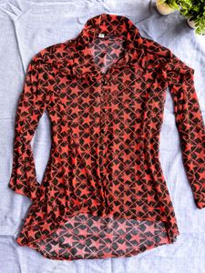 Printed Net Shirt