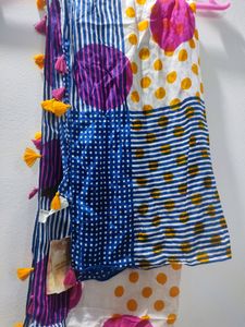 Fuchsia Printed Scarf Multi Color
