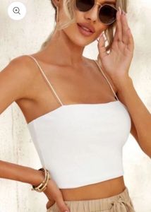 Zara String Cami Strappy Crop Top