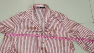Zara Striped Shirt Dress For Party