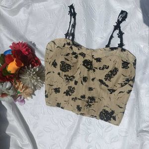 Y2k Floral Corset Top 🖤