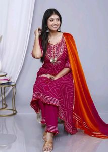 Kurta Pant With Duppata Combo