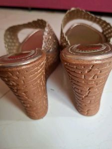 Rose Gold Wedge Heels