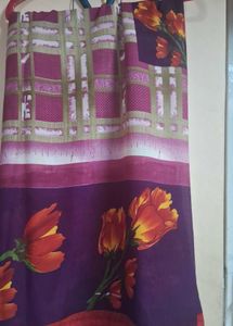 new purple  soft  chiffon Floral Print Saree