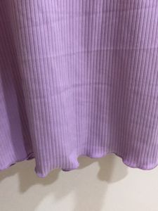 Lilac Purple Curly Edges Top