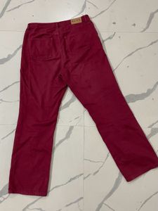 Maroon High Waisted Jeans