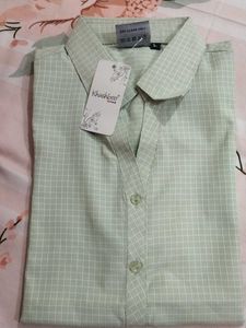 Light Pista Green Casual Shirt In L And XL