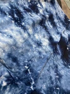 Blue Tie-Dye Embroidered Kurta