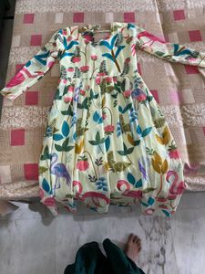 Pristino Women Floral Print Anarkali Kurta