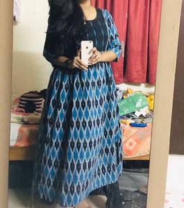 Blue Ikkat Kurta💙