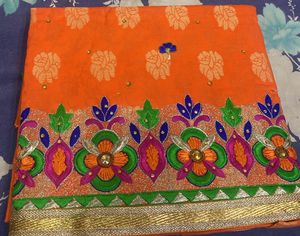 Trending Orange Colour New Punjabi Look Contras Du