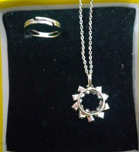 Silver Necklace And Ring Set