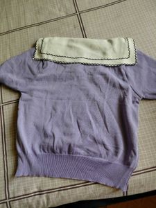 Sailor Collar Knit Top