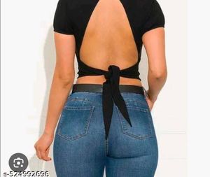 Black Long Sleeve Crop Top