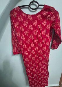 Pink  Printed Kurta
