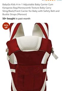 BabyGo Kids 4-in-1 Adjustable Baby Carrier