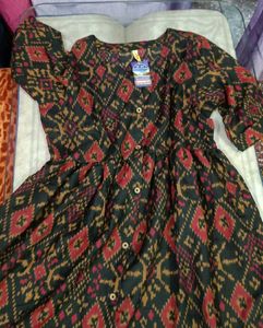 Ikkat Print Dress/Kurta