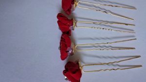 Rose Flower U Hairpins | 4 Pieces | Hair Accessory